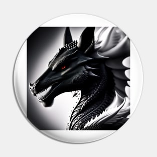 Black Dragon - Fantasy Creatures Pin