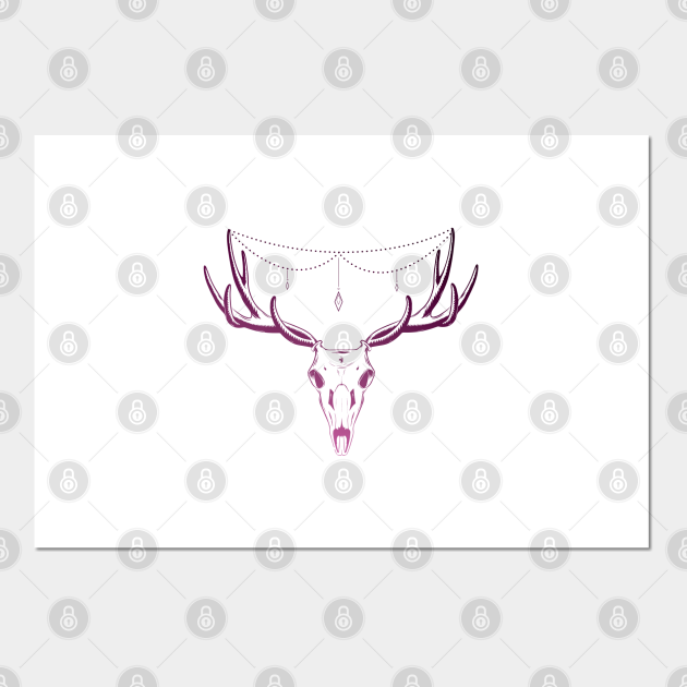 Deer Skull Tattoo Design - Deer - Posters and Art Prints | TeePublic Deer Skull Tattoo Design - Deer - Posters and Art Prints | TeePublic