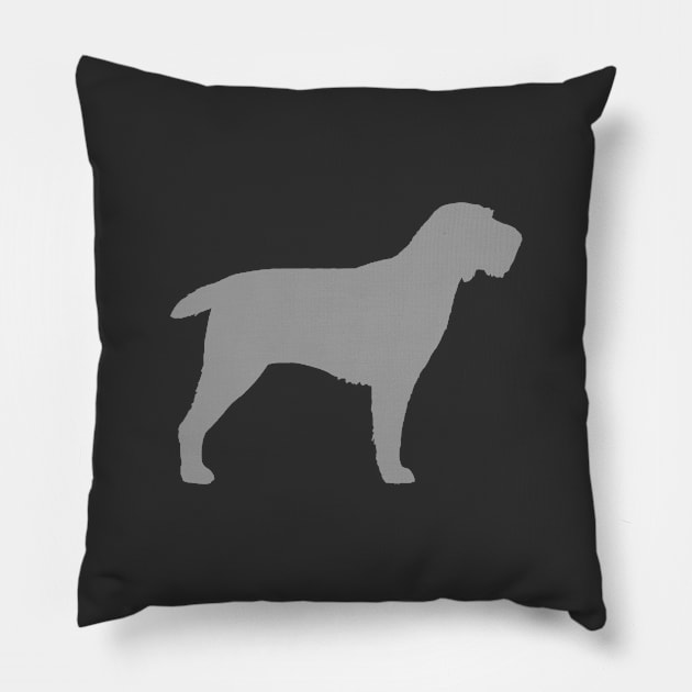 Spinone Italiano Silhouette Pillow by Coffee Squirrel