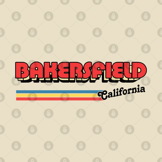 Bakersfield, CA \/\/\/\ Retro Typography Design by DankFutura