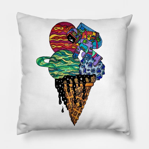 Space Cone Pillow by Art by Rory 