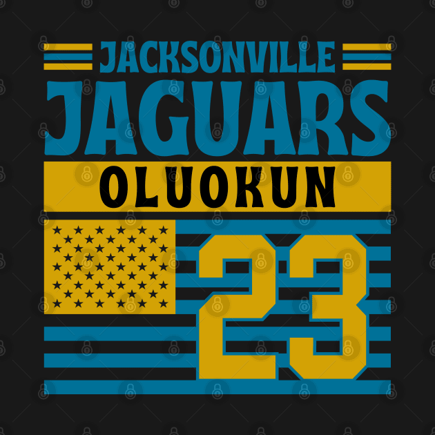 Jacksonville Jaguars Oluokun 23 American Flag Football by Astronaut.co