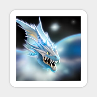 Ice Dragon in Outer Space Magnet