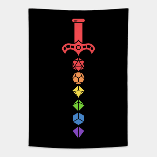 Larping Rainbow Polyhedral Dice Set TRPG Tapestry