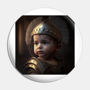 A Cute Gladiator Baby Pin