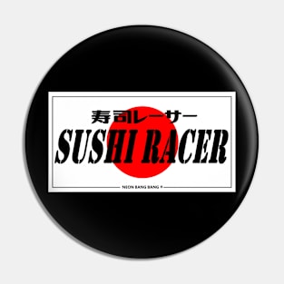 JDM "Sushi Racer" Bumper Sticker Japanese License Plate Style Pin