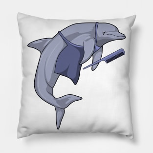 Dolphin as Hairdresser with Comb Pillow