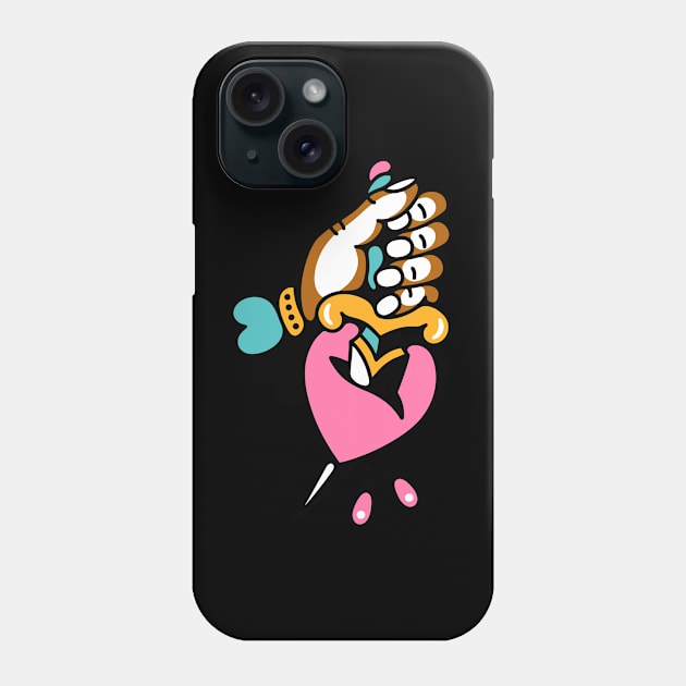 Hand heart dagger Phone Case by Bojes Art