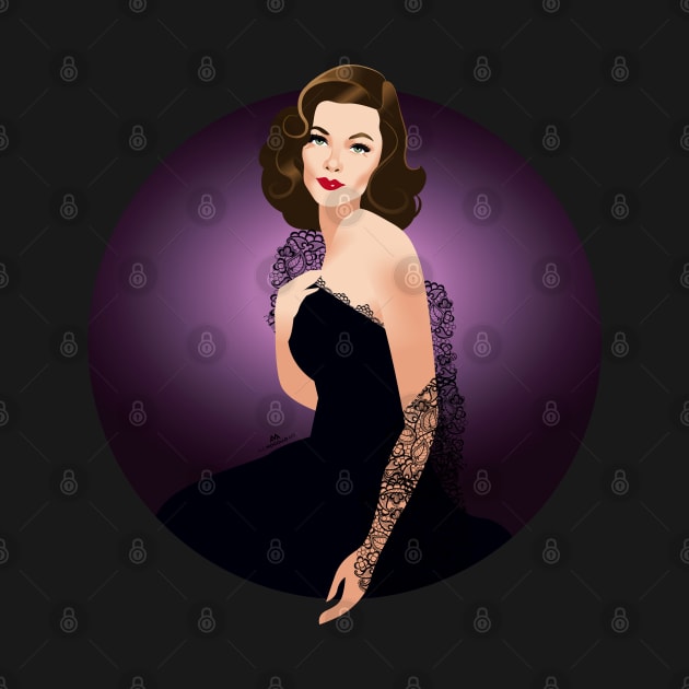 Gene Tierney by AlejandroMogolloArt