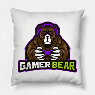 Gamer Bear Pillow