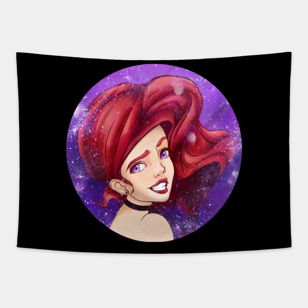 Punk Ariel (Circular ver.) Tapestry by OuterSaturn