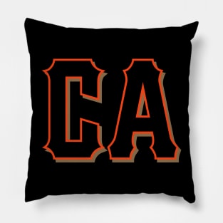 San Francisco 'CA' Baseball Fan T-Shirt: Showcase Your Bay Area Pride with a Bold California Design! Pillow