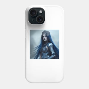 Gothic Blue Warrior Woman Phone Case