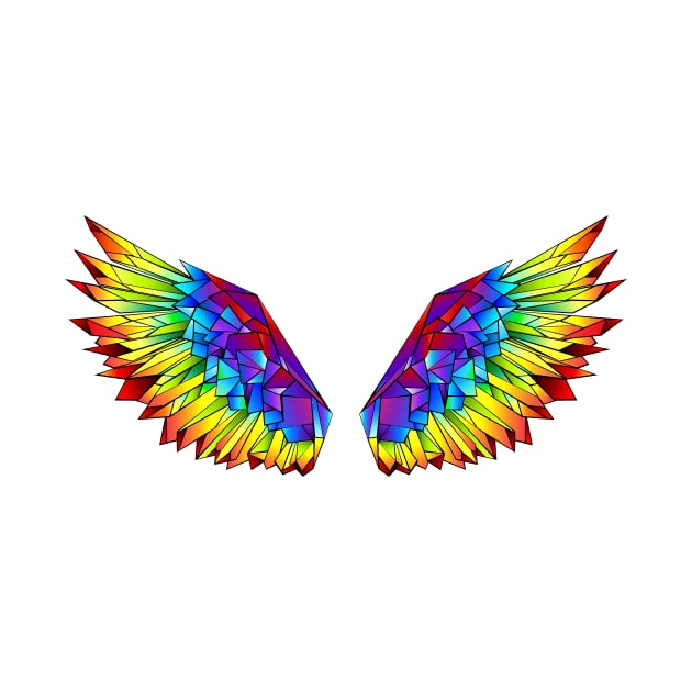Rainbow Polygonal Wings by Blackmoon9