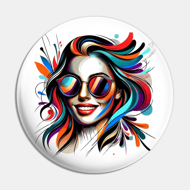 Volto Donna Trendy | Trendy Woman Face | Color Pin by Betta's Collections