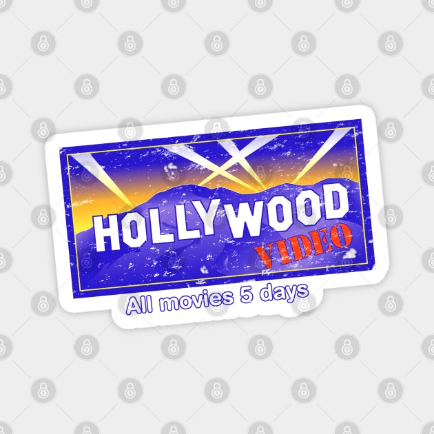 Hollywood Video Magnet by Tee Arcade