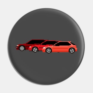 Honda Civic Combo Pixelart Pin