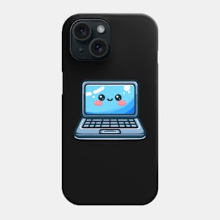 cute laptop smiling with happy feeling Phone Case