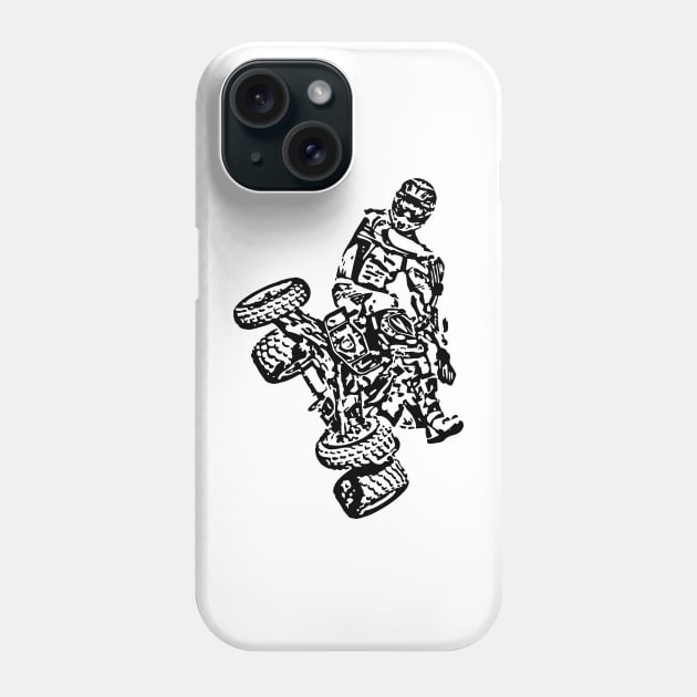 Quad Freestyle Sketch Art Phone Case by DemangDesign