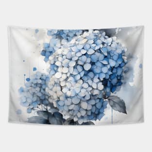 Hydrangea Flowers Watercolor Painting Tapestry