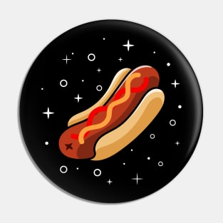 Hot dog cartoon Pin