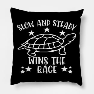 Slow And Steady Wins The Race - Cute Turtle Pillow