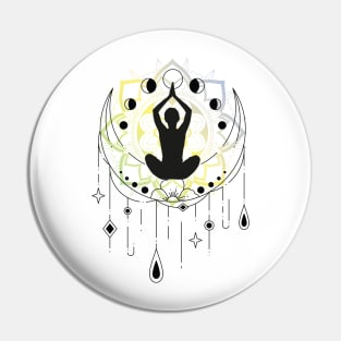 Moon Phase Yoga Pin