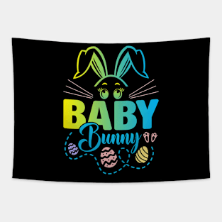 Baby Bunny Easter Bunny Egg Hunting Happy Easter Day Tapestry