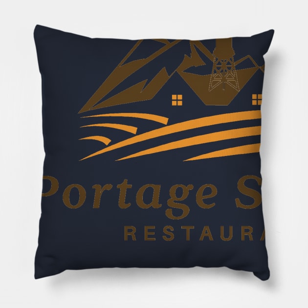 Portage Station Restaurant Pillow by portagestation