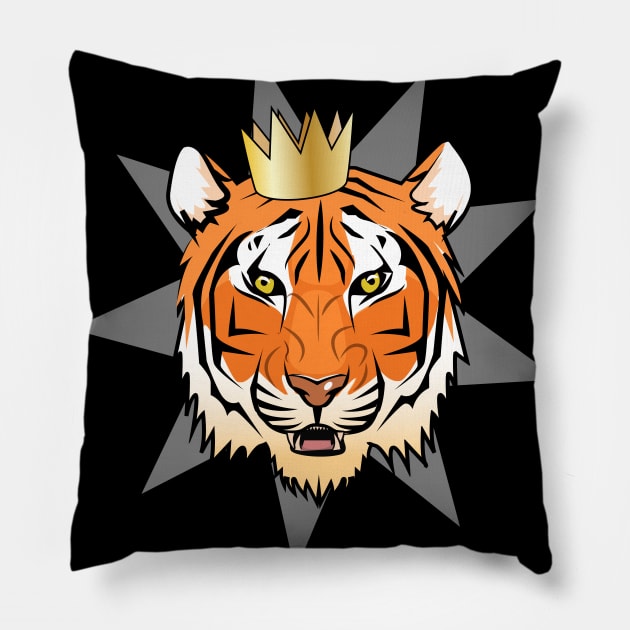 The King Tiger Pillow by chrayk57