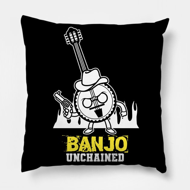 Banjo Unchained Pillow by CrissWild