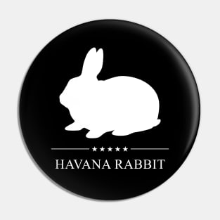 Havana Rabbit White Silhouette Pin