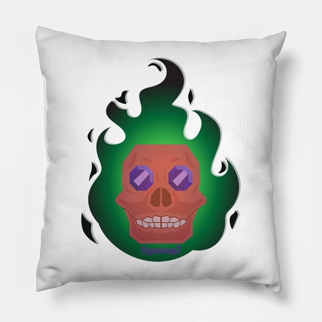 Cranium Cremation (Red Version) Pillow by geminope