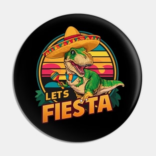 Let's Fiesta Mexican Dino Trex Cinco De Mayo Toddler Boys Pin