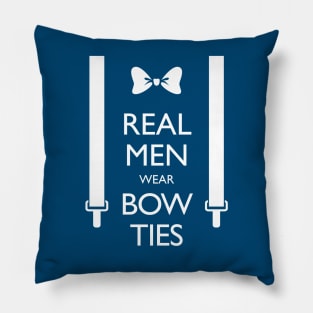 Real Men Wear Bow Ties Pillow