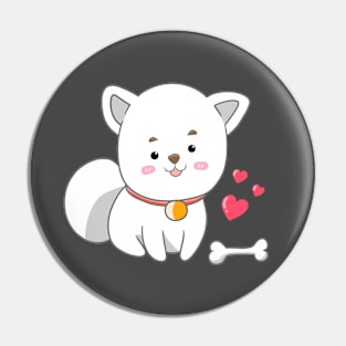 Funny cute lovely dog cartoon Pin