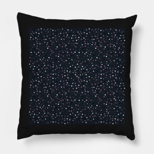 Elegant Rose Gold Dots Confetti Blue Design Pillow