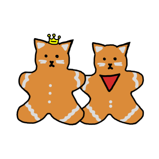 Gingerbread Merthur Cats T-Shirt