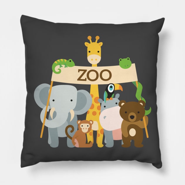 Zoo Pillow by OboShirts