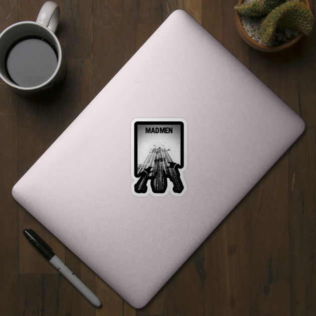 Mad Men Falling Silhouette Minimal Low Fi Mad Men Falling Silhouette Minimal Low Sticker Teepublic