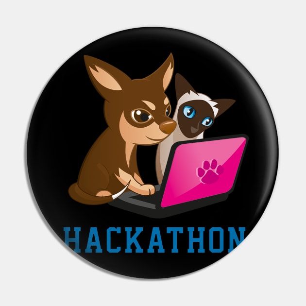 Hackathon Pin by Dysfunctional Tee Shop