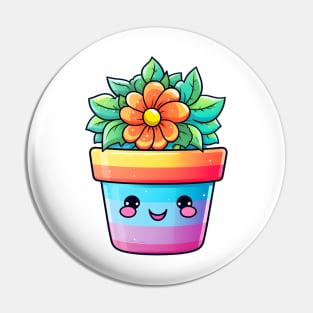 Happy Pride Flower Potted Plant Pin