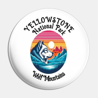 Majestic Wolf Of Yellowstone Pin