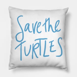 save the turtles Pillow