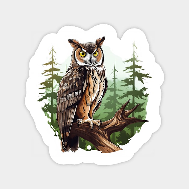 Great Horned Owl Magnet by zooleisurelife