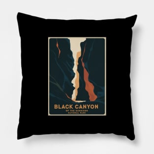 Black Canyon of the Gunnison National Park Vintage Pillow