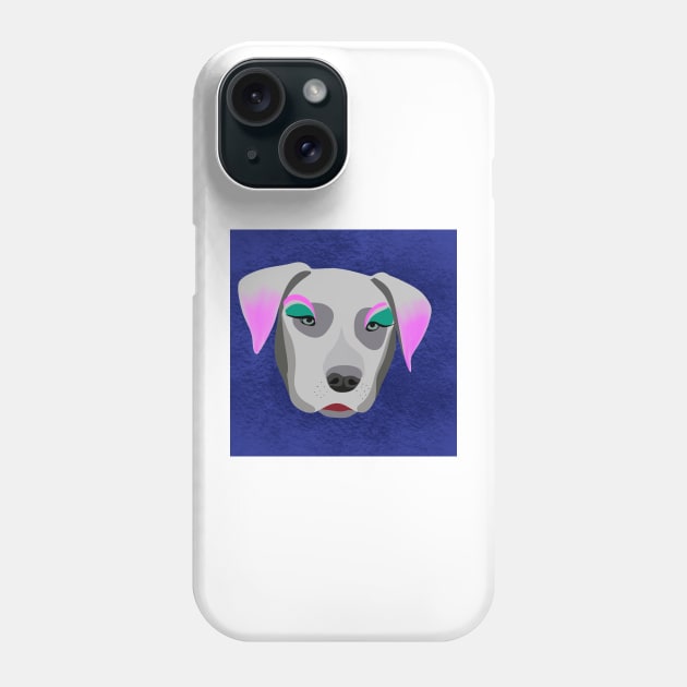 Drag queen dog Phone Case by andybirkey