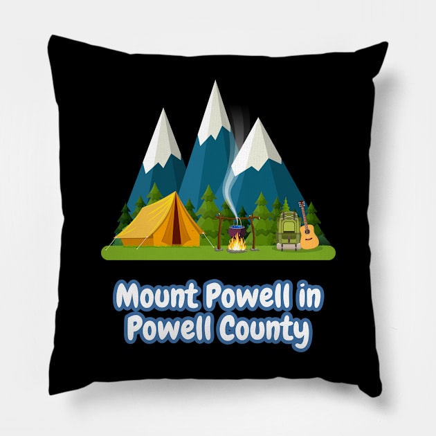 Mount Powell in Powell County Pillow by Canada Cities