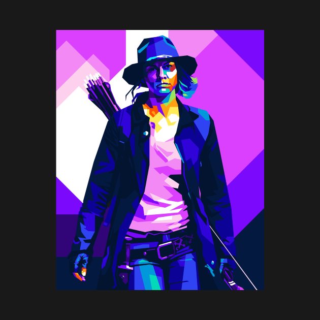 Maggie Rhee WPAP Pop Art Illustration by godansz