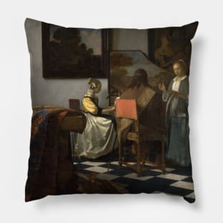 The Concert by Jan Vermeer Pillow